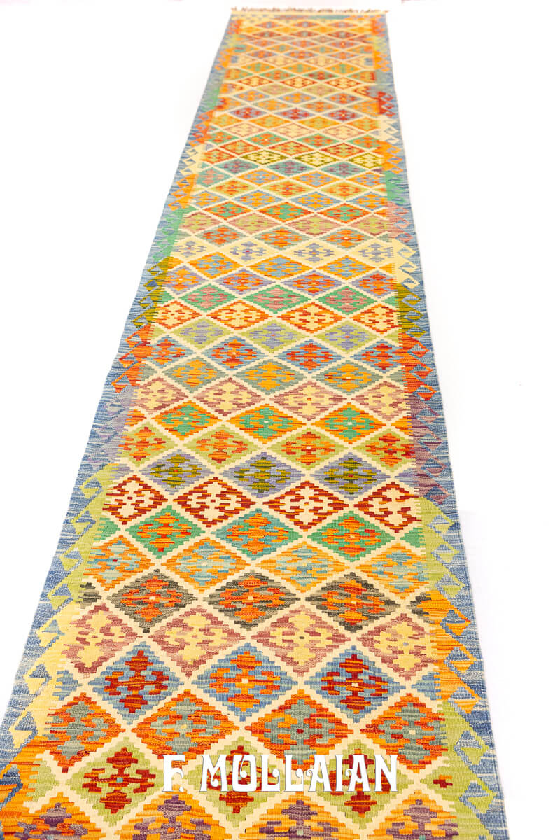 Tappeto Kilim per Corridoio Molto Lungo (595×86 cm)