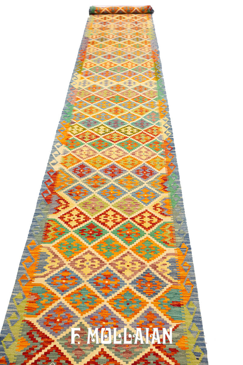 Tappeto Kilim per Corridoio Molto Lungo (595×86 cm)