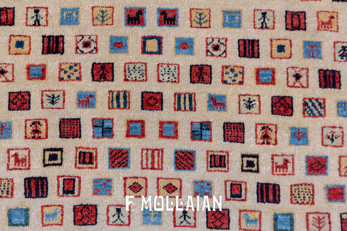 Gabbeh Royal Rug Minimalist Design (140×142 cm)