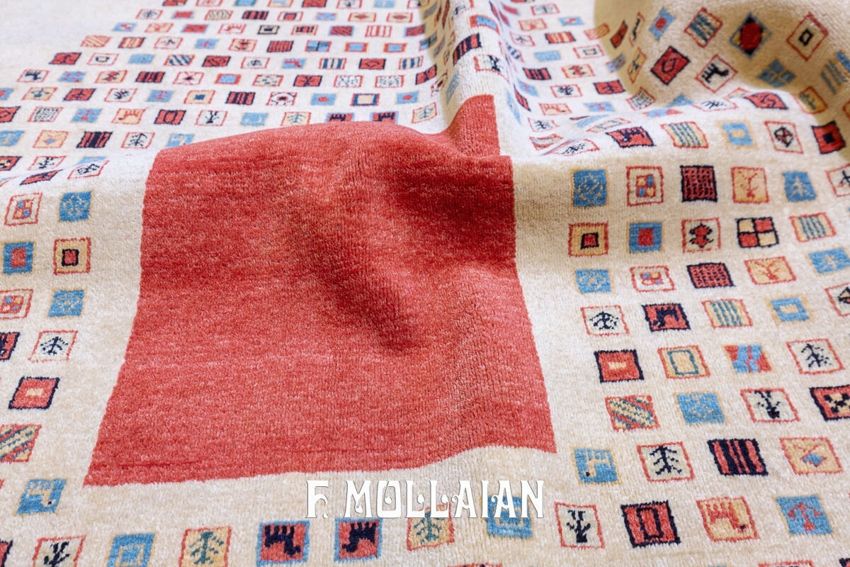 Gabbeh Royal Rug Minimalist Design (140×142 cm)