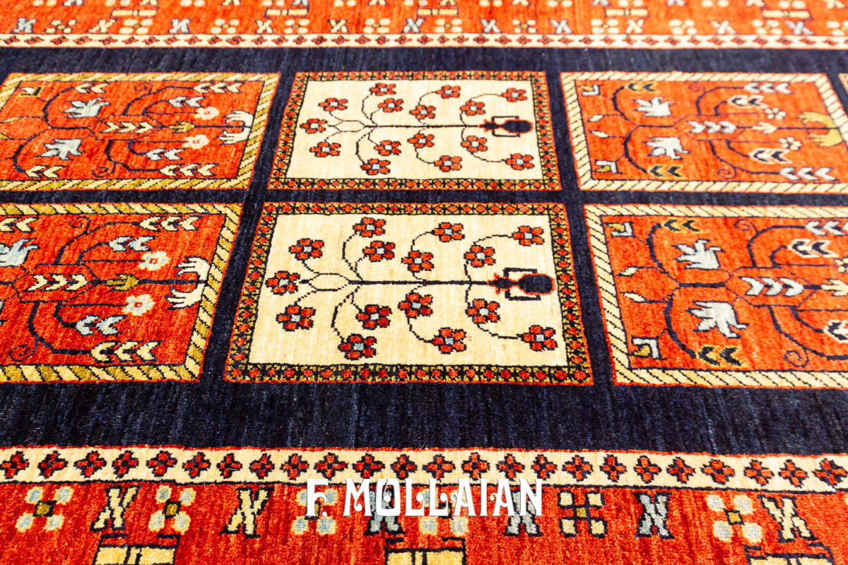 Kashkuli Sherkat Rug Deep Blue Field (300×92 cm)