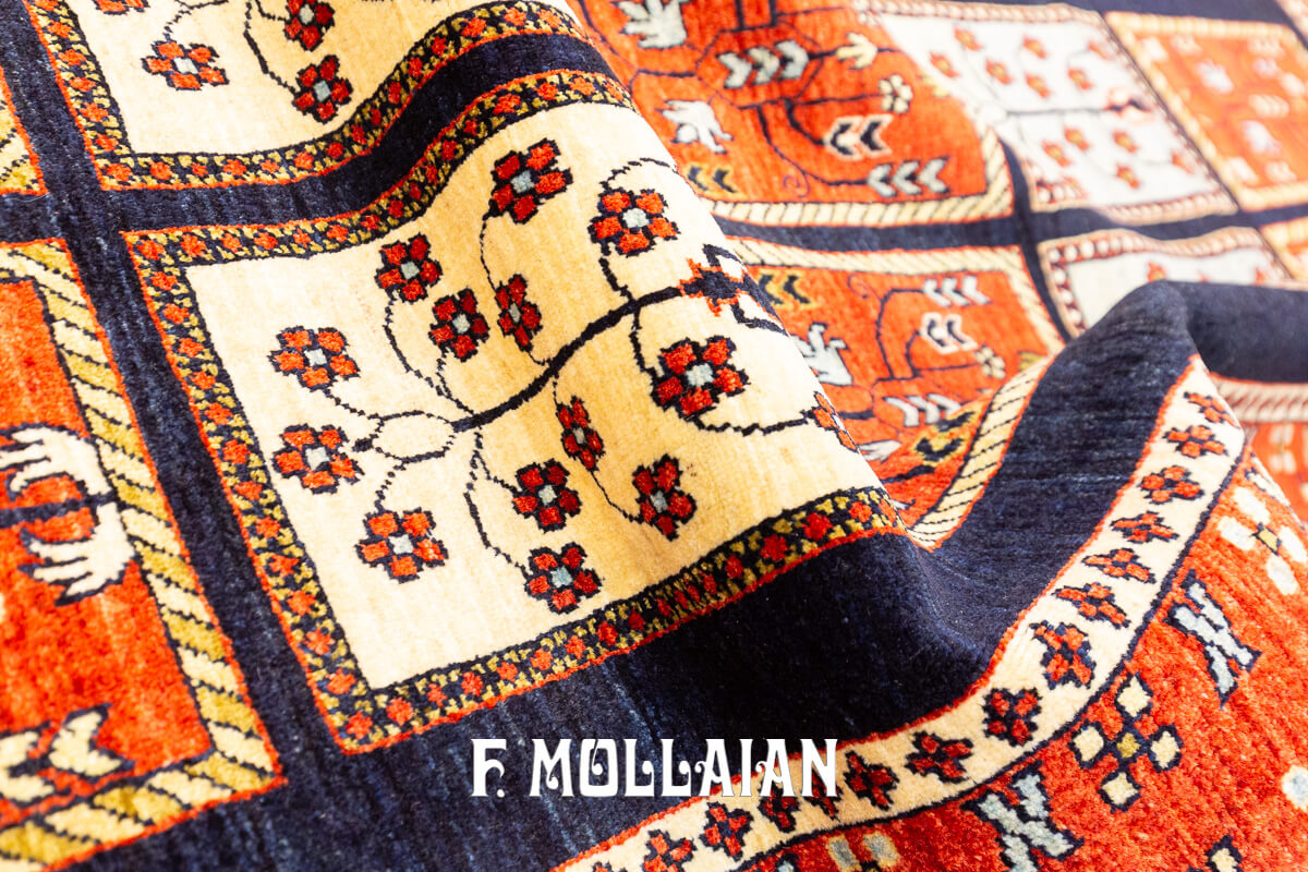 Kashkuli Sherkat Rug Deep Blue Field (300×92 cm)