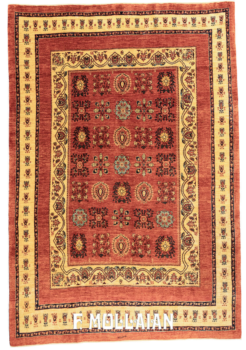 Kashkuli Sherkat Rug Saffron Yellow Borders (291×201 cm)