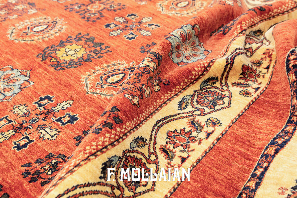Kashkuli Sherkat Rug Saffron Yellow Borders (291×201 cm)