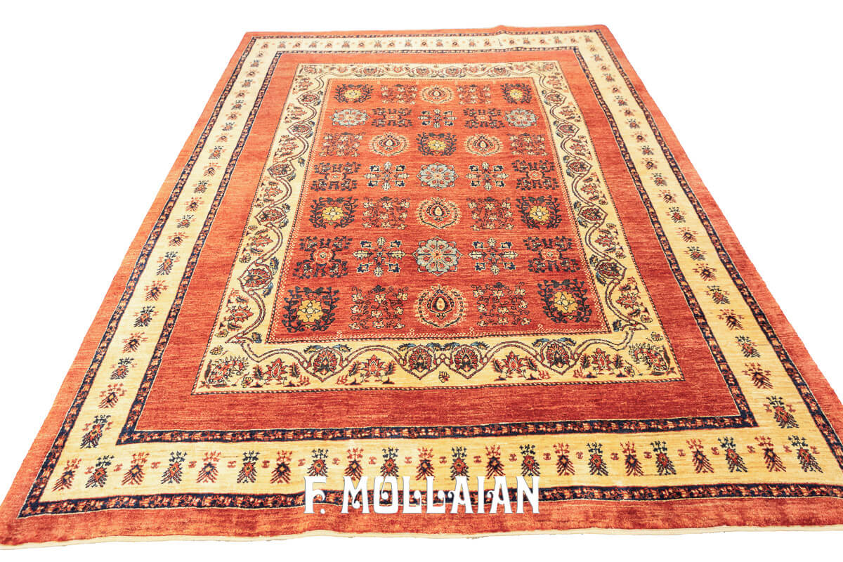 Kashkuli Sherkat Rug Saffron Yellow Borders (291×201 cm)
