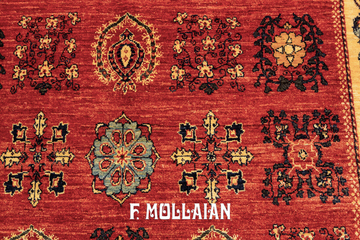 Kashkuli Sherkat Rug Saffron Yellow Borders (291×201 cm)