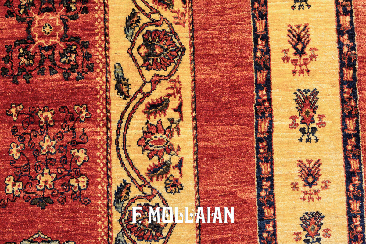 Kashkuli Sherkat Rug Saffron Yellow Borders (291×201 cm)