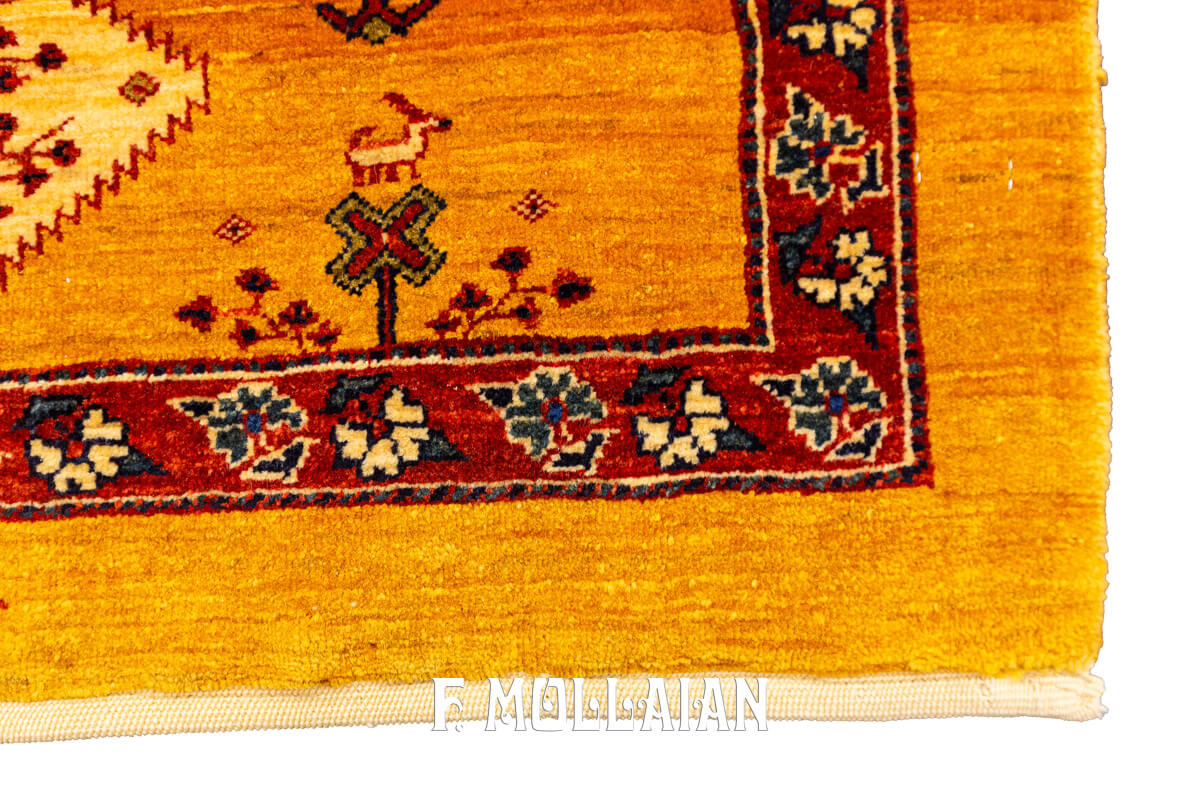 Kashkuli Sherkat Rug Signed Golden Color (292×85 cm)