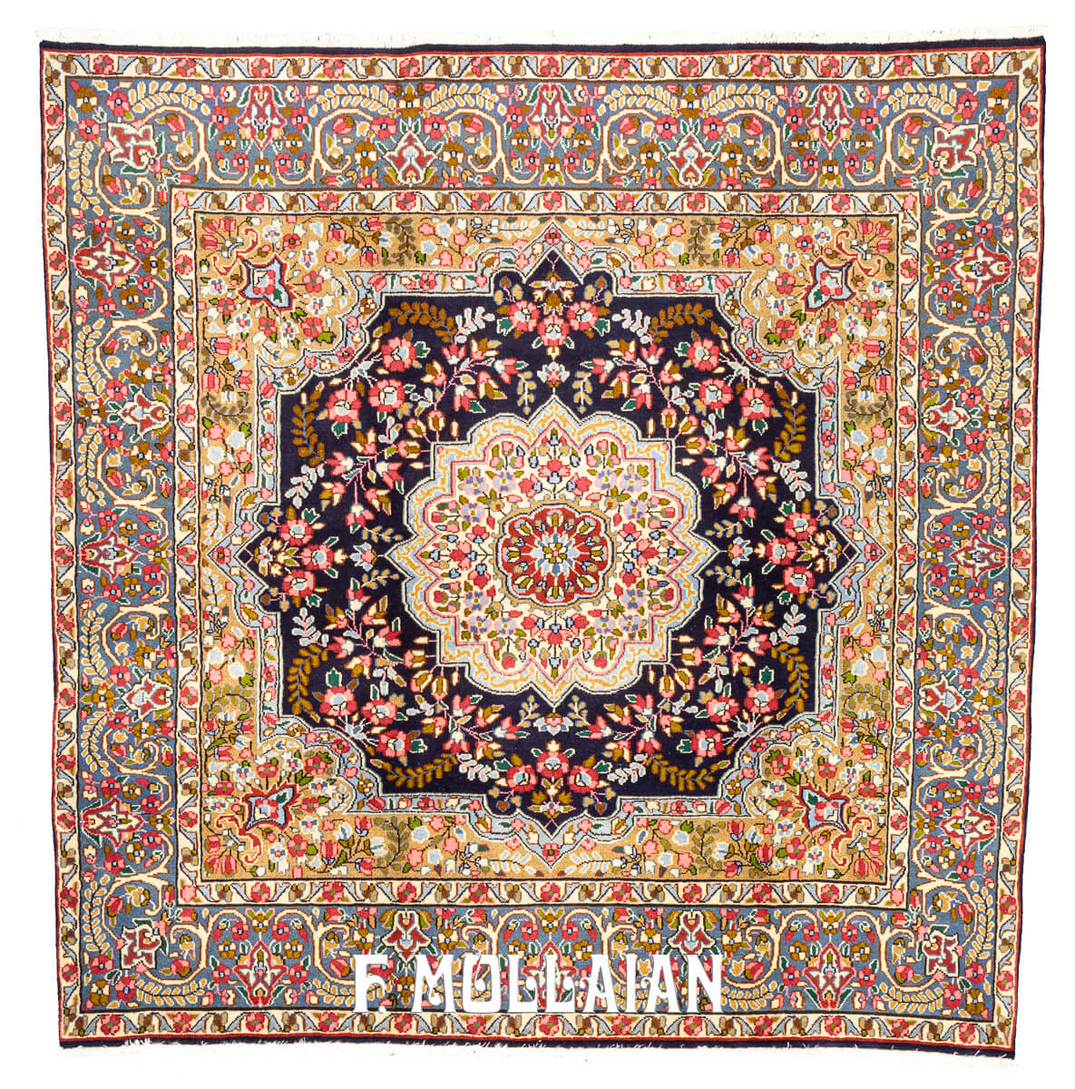 Kerman Rug Multicolor (198×197 cm)