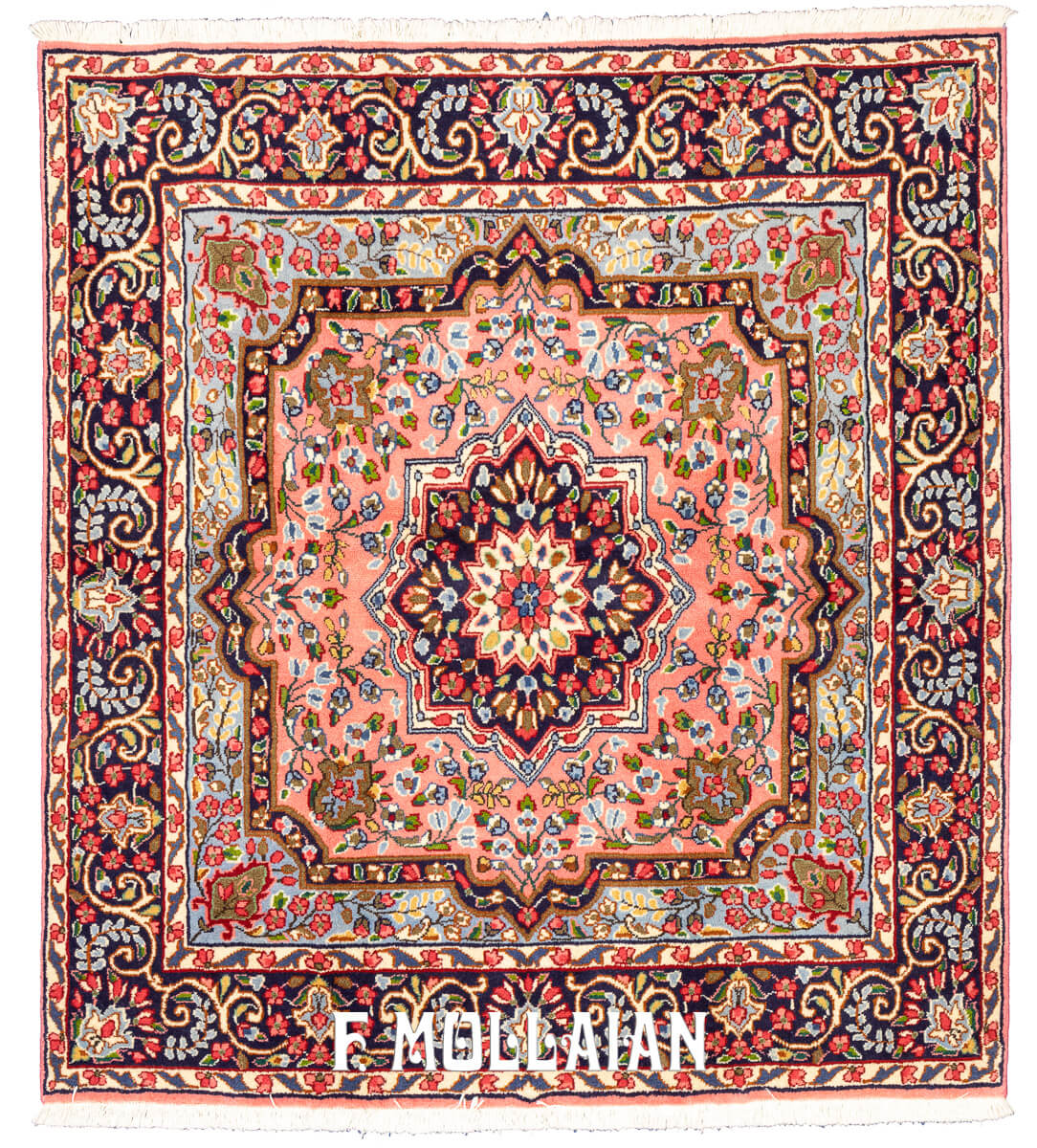 Kirman Rug Pink Color (156x144 cm)
