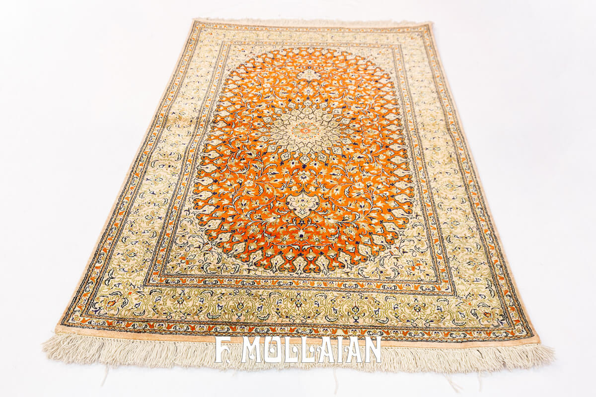 Tappeto Qum Silk Disegno Medallione (120×80 cm)