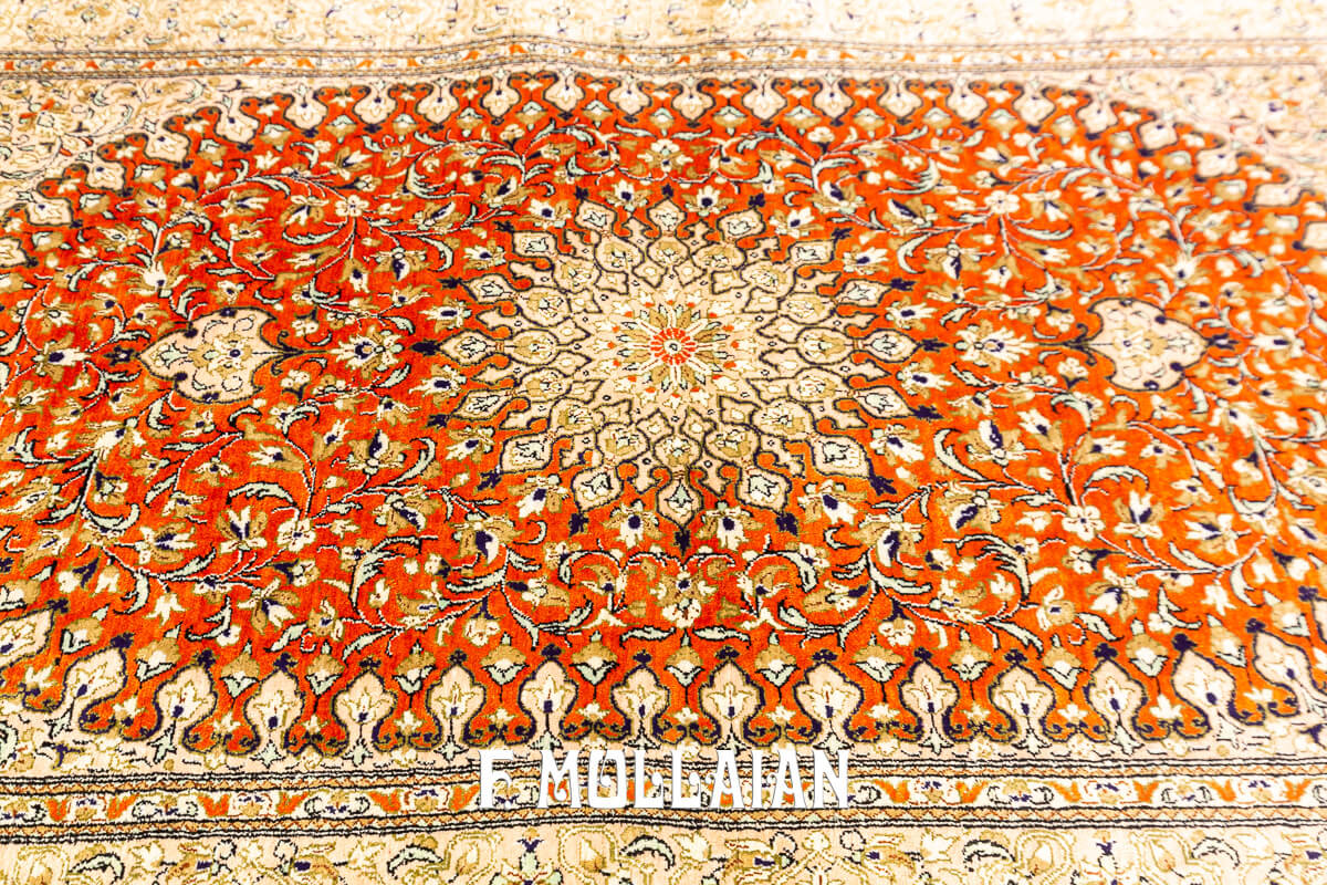 Tappeto Qum Silk Disegno Medallione (120×80 cm)