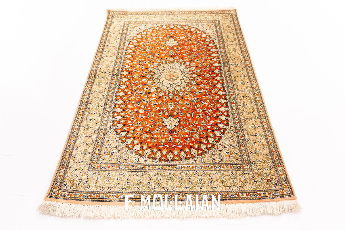 Tappeto Qum Silk Disegno Medallione (120×80 cm)