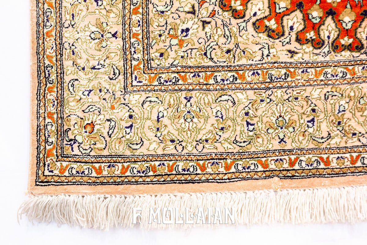 Tappeto Qum Silk Disegno Medallione (120×80 cm)