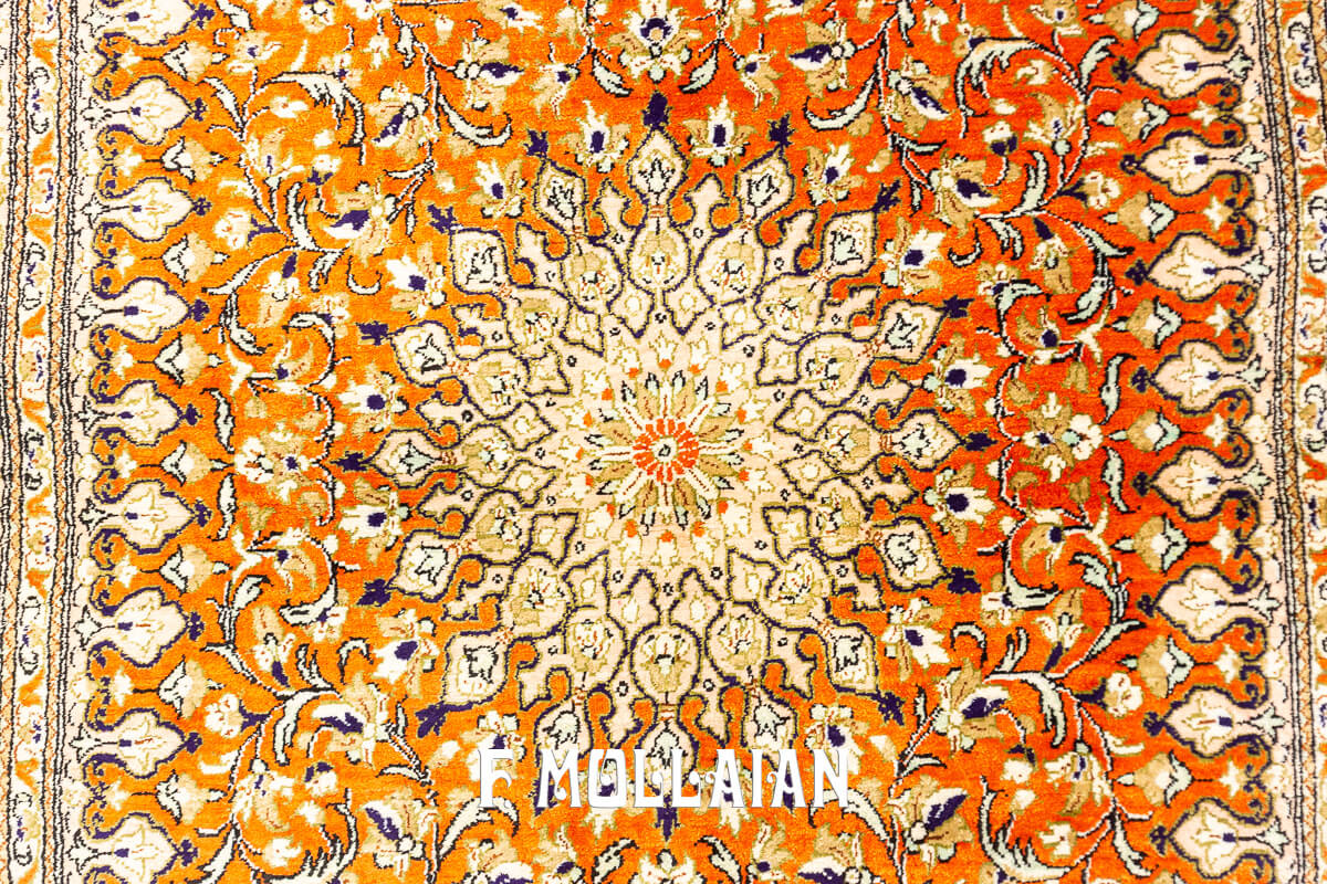 Tappeto Qum Silk Disegno Medallione (120×80 cm)
