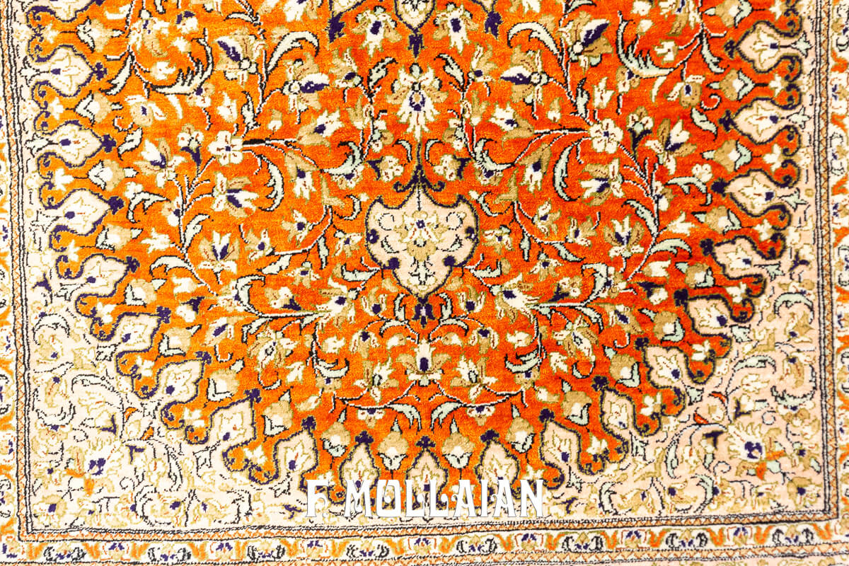 Tappeto Qum Silk Disegno Medallione (120×80 cm)
