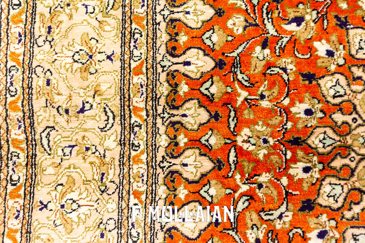 Tappeto Qum Silk Disegno Medallione (120×80 cm)