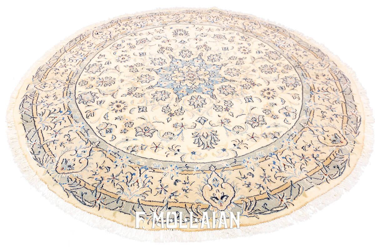 Round Rug Nain Beige Color (155x155 cm)
