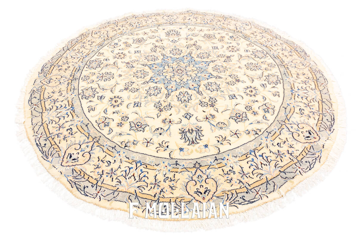 Round Rug Nain Beige Color (155x155 cm)
