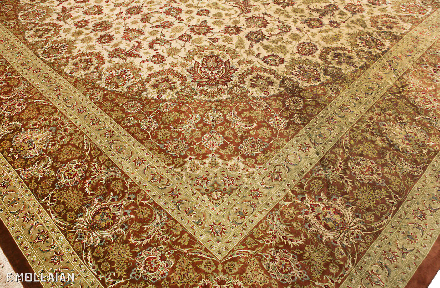 Silk Carpet Extra Fine Signed Qum, Persia (585×393 cm)