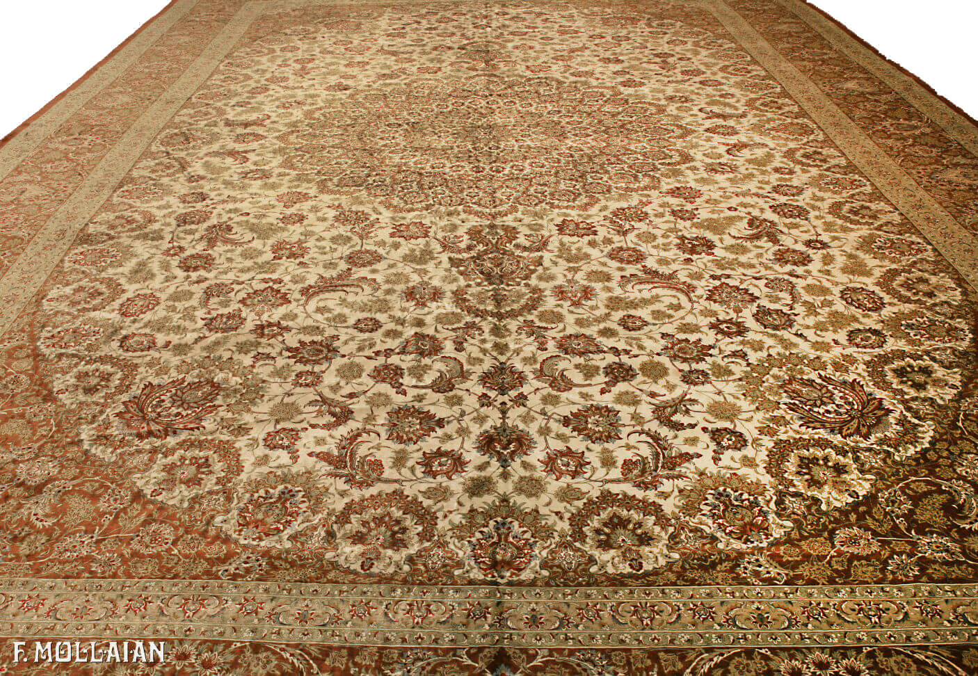 Silk Carpet Extra Fine Signed Qum, Persia (585×393 cm)
