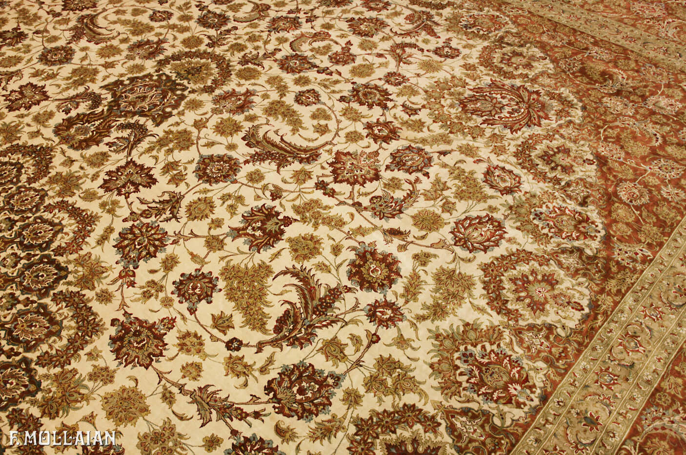 Silk Carpet Extra Fine Signed Qum, Persia (585×393 cm)