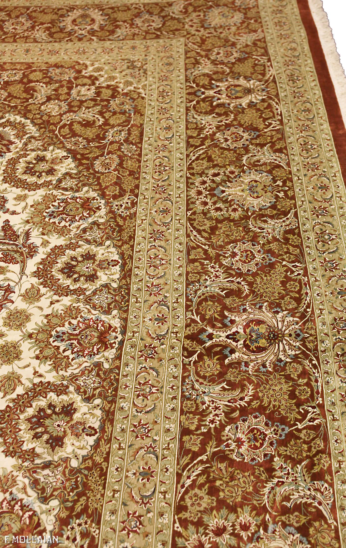 Silk Carpet Extra Fine Signed Qum, Persia (585×393 cm)