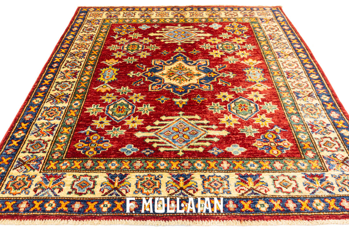 Uzbek Royal Rug Red Field (101x101 cm)