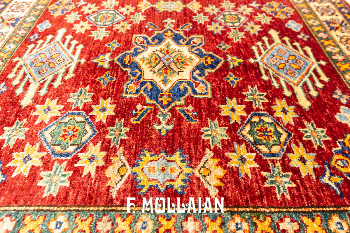 Uzbek Royal Rug Red Field (101x101 cm)