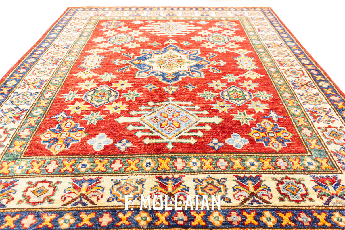 Uzbek Royal Rug Red Field (101x101 cm)