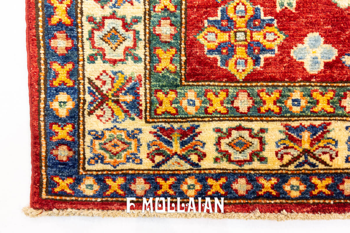 Uzbek Royal Rug Red Field (101x101 cm)