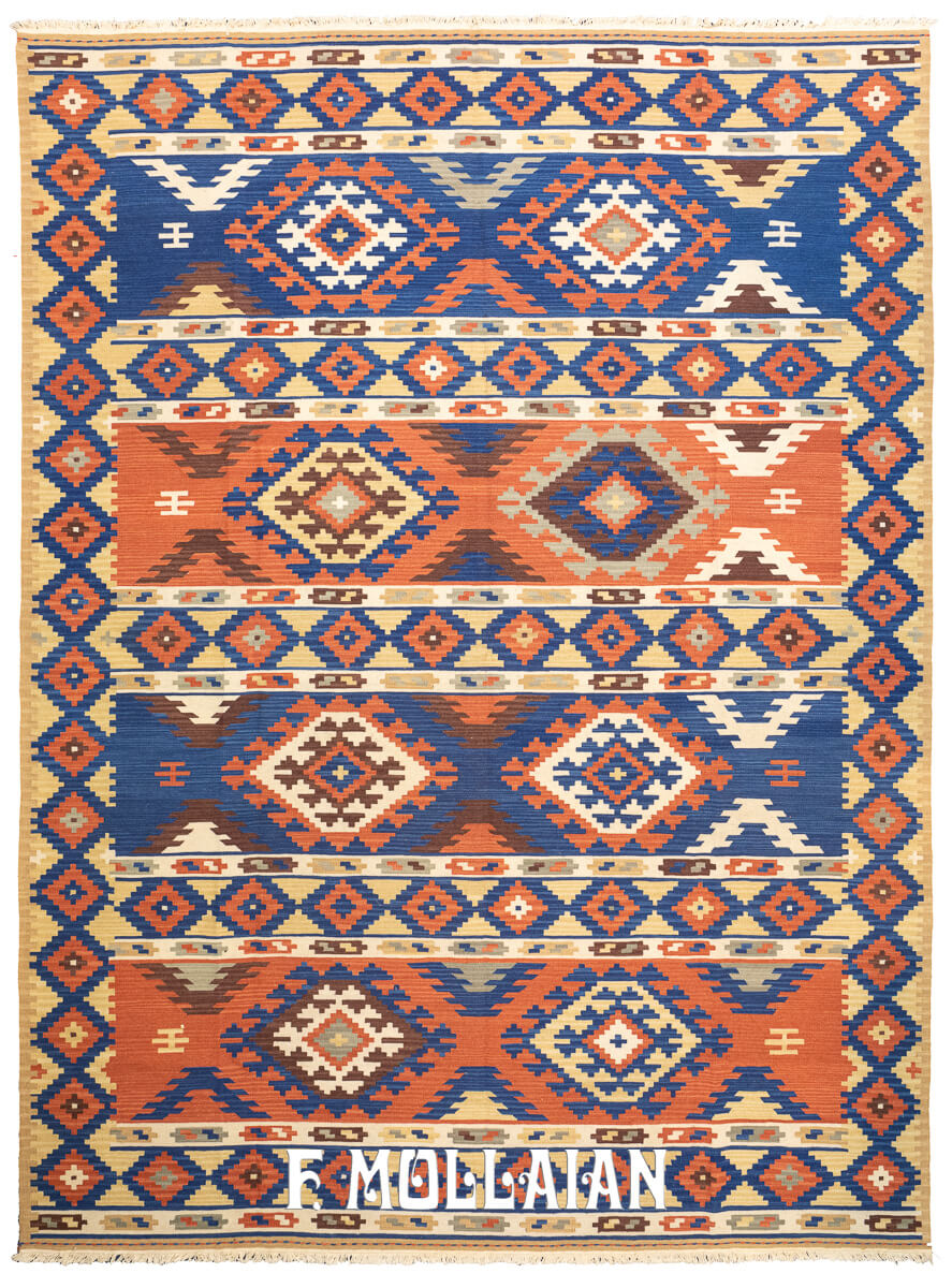 Kilim Rug Geometric Design (355×262 cm)