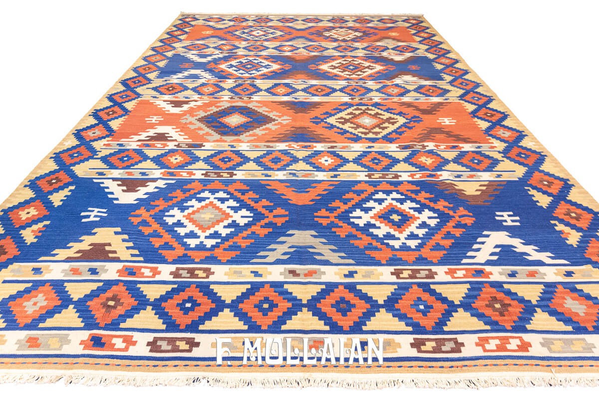 Kilim Rug Geometric Design (355×262 cm)
