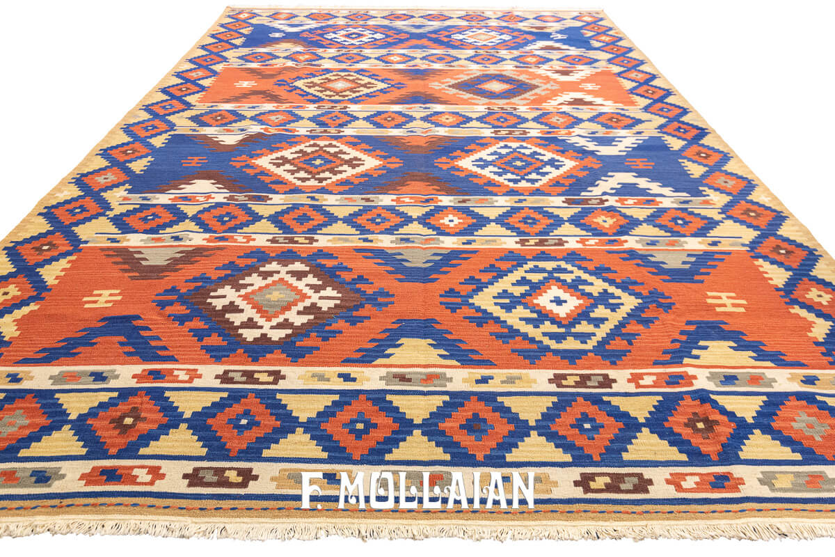Kilim Rug Geometric Design (355×262 cm)