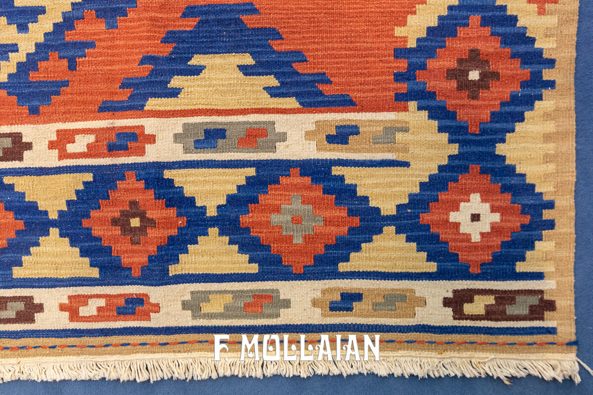 Kilim Rug Geometric Design (355×262 cm)