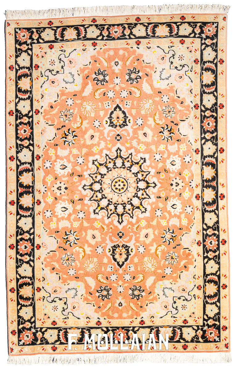 Tabriz 60 Raj Rug Orange Field Color (158×103 cm)