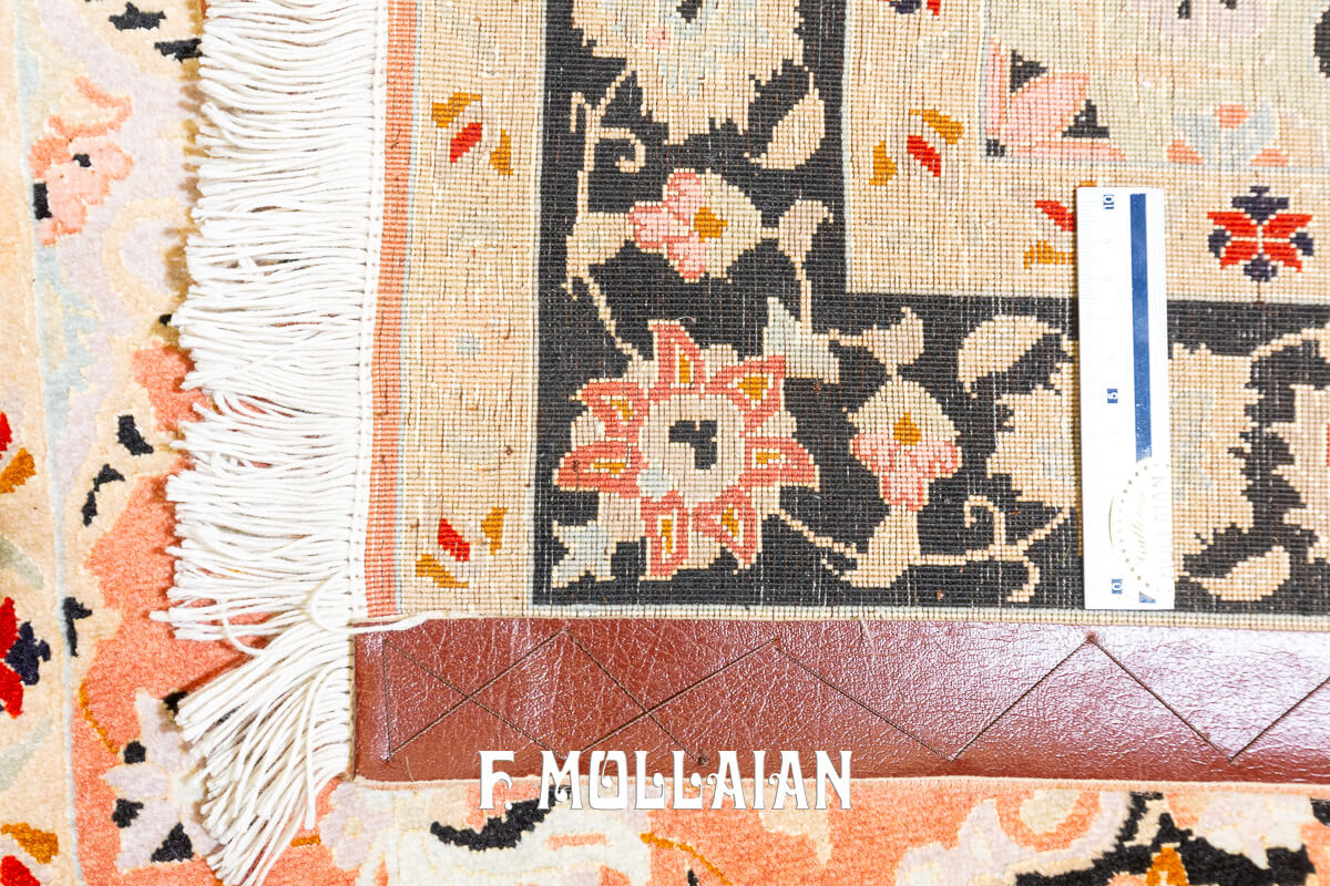 Tabriz 60 Raj Rug Orange Field Color (158×103 cm)