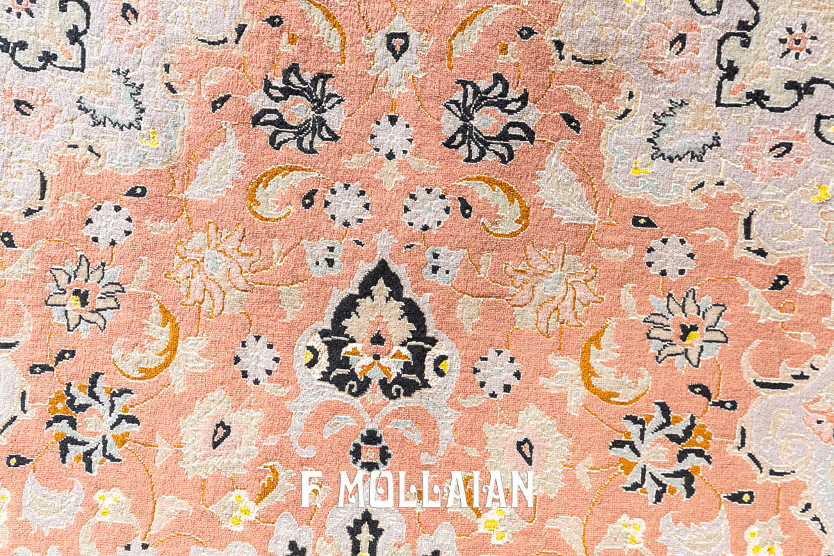 Tabriz 60 Raj Rug Orange Field Color (158×103 cm)