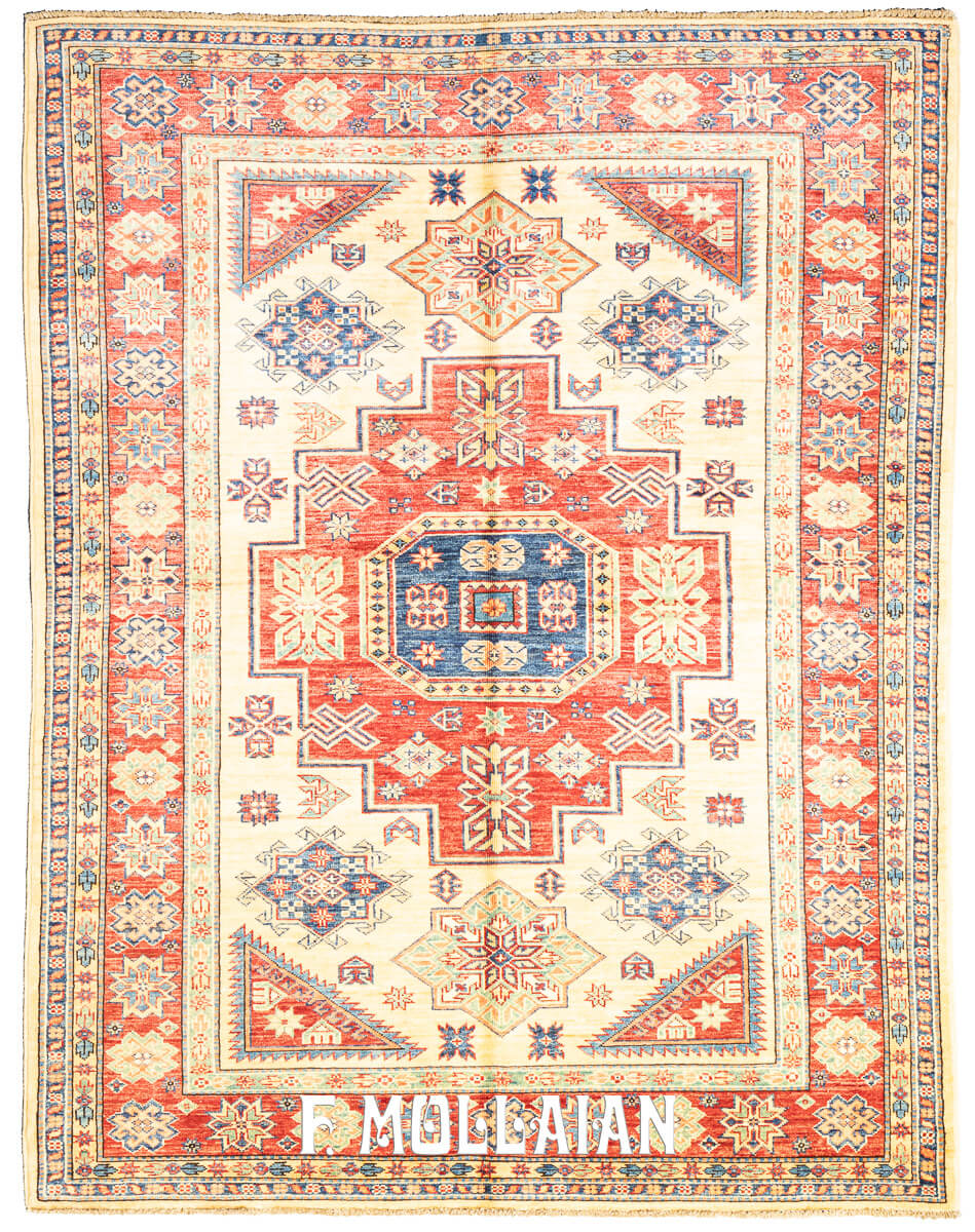 Tappeto Uzbek Royal Disegno Geometrico Color Beige (192×146 cm)