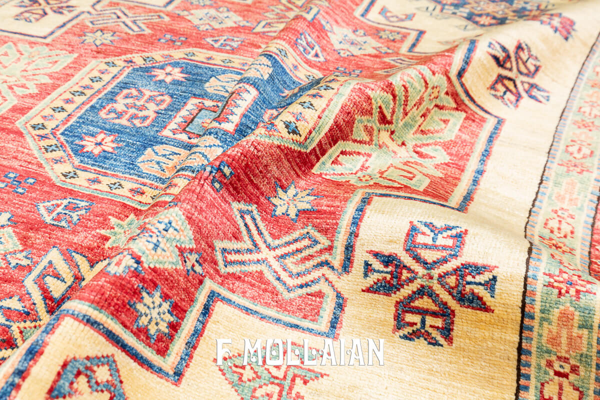 Tappeto Uzbek Royal Disegno Geometrico Color Beige (192×146 cm)