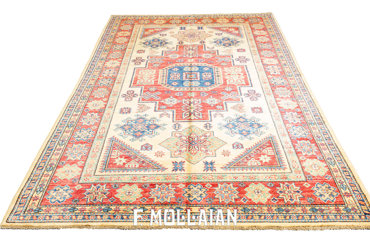 Tappeto Uzbek Royal Disegno Geometrico Color Beige (192×146 cm)