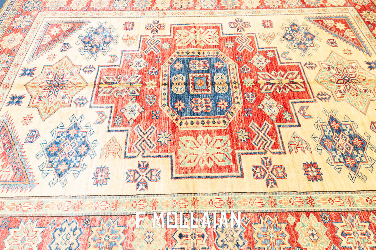 Tappeto Uzbek Royal Disegno Geometrico Color Beige (192×146 cm)