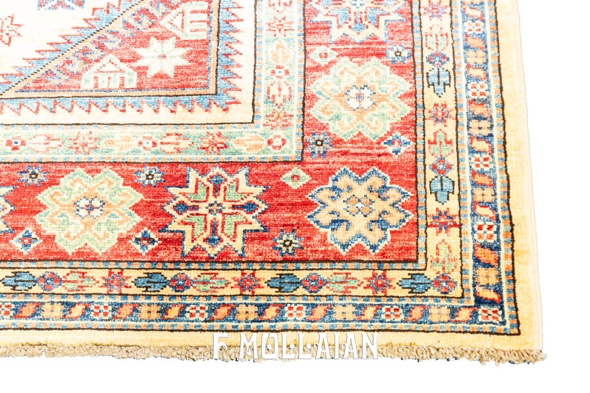 Tappeto Uzbek Royal Disegno Geometrico Color Beige (192×146 cm)