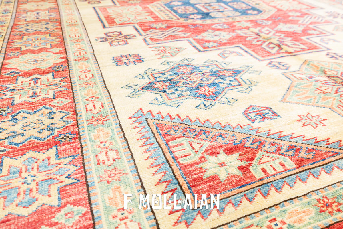 Tappeto Uzbek Royal Disegno Geometrico Color Beige (192×146 cm)