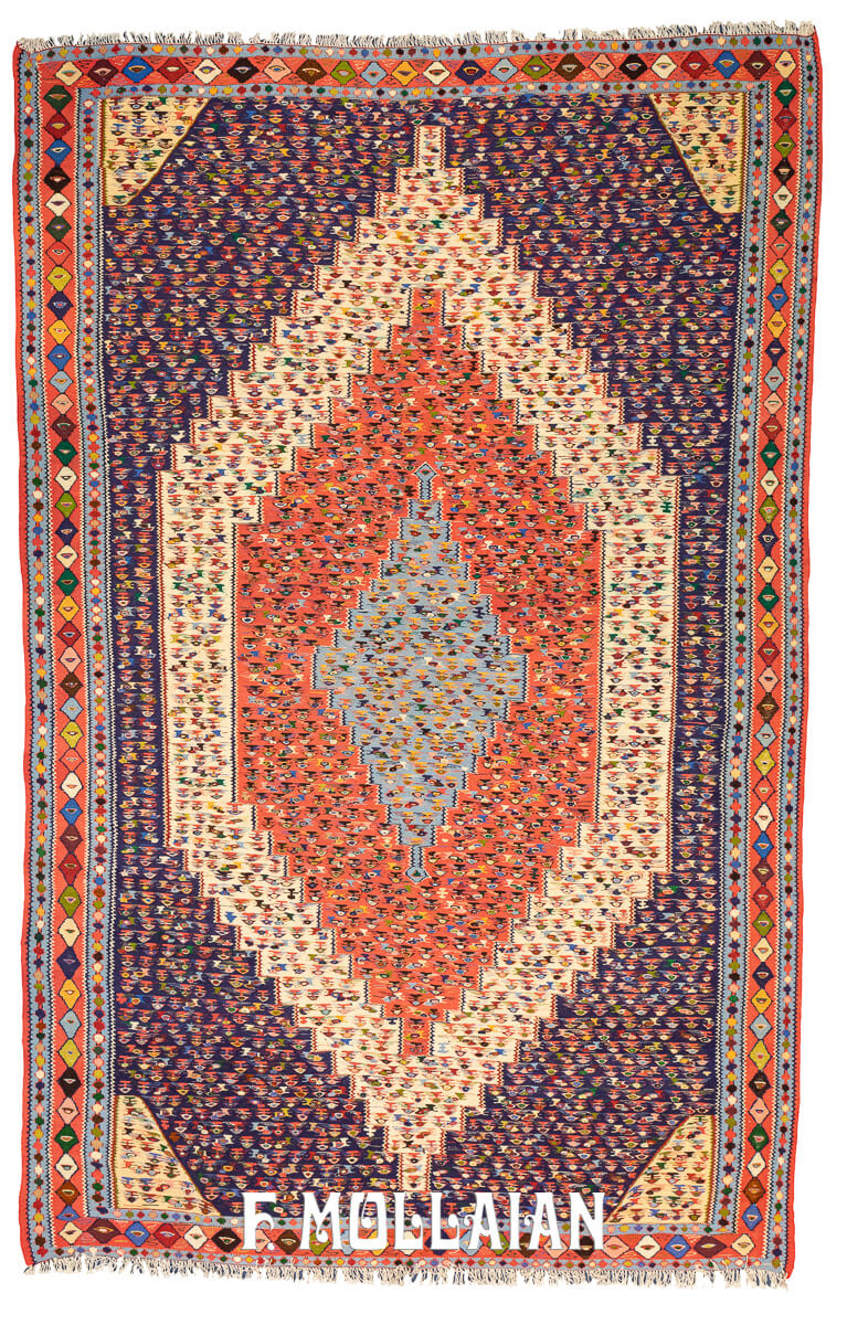 Kilim Senneh Rug Apricot Color (300×195 cm)