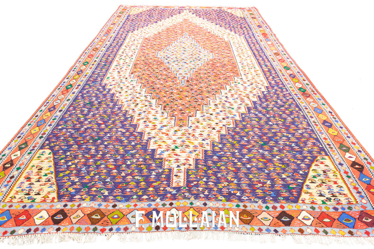 Kilim Senneh Rug Apricot Color (300×195 cm)
