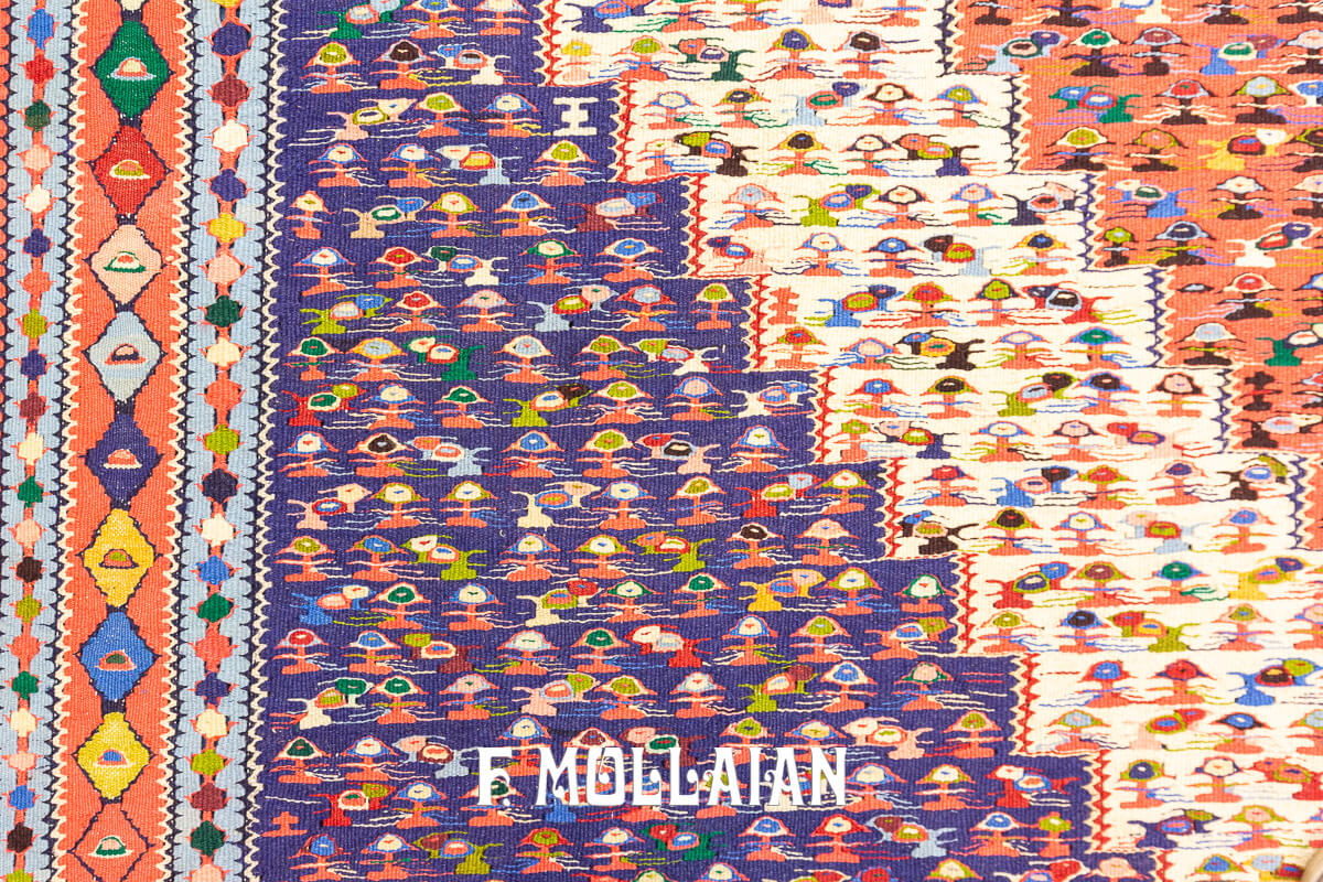 Kilim Senneh Rug Apricot Color (300×195 cm)