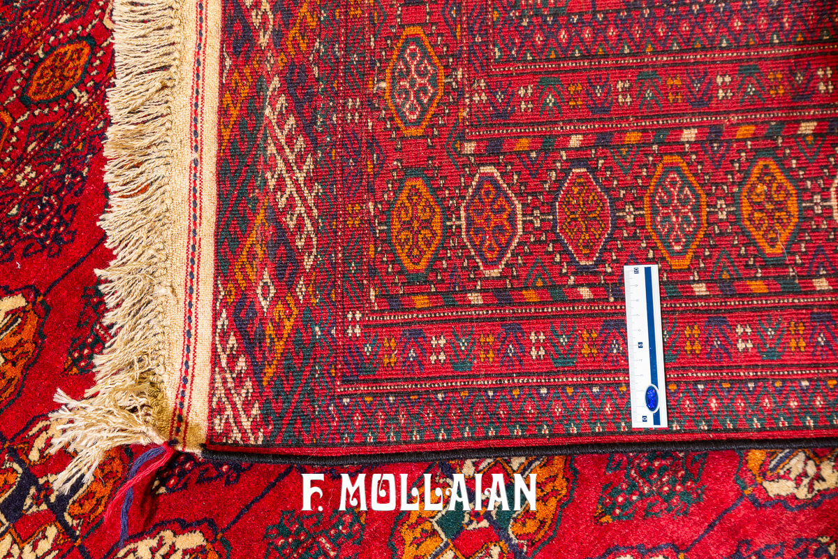 Bukhara Rug Elephant Foot Design Red Color Field (205×152 cm)