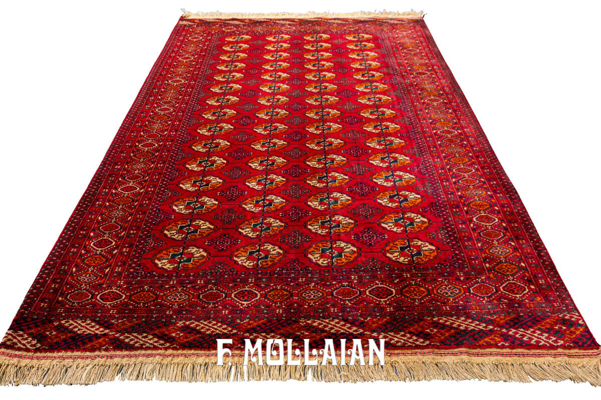 Bukhara Rug Elephant Foot Design Red Color Field (205×152 cm)