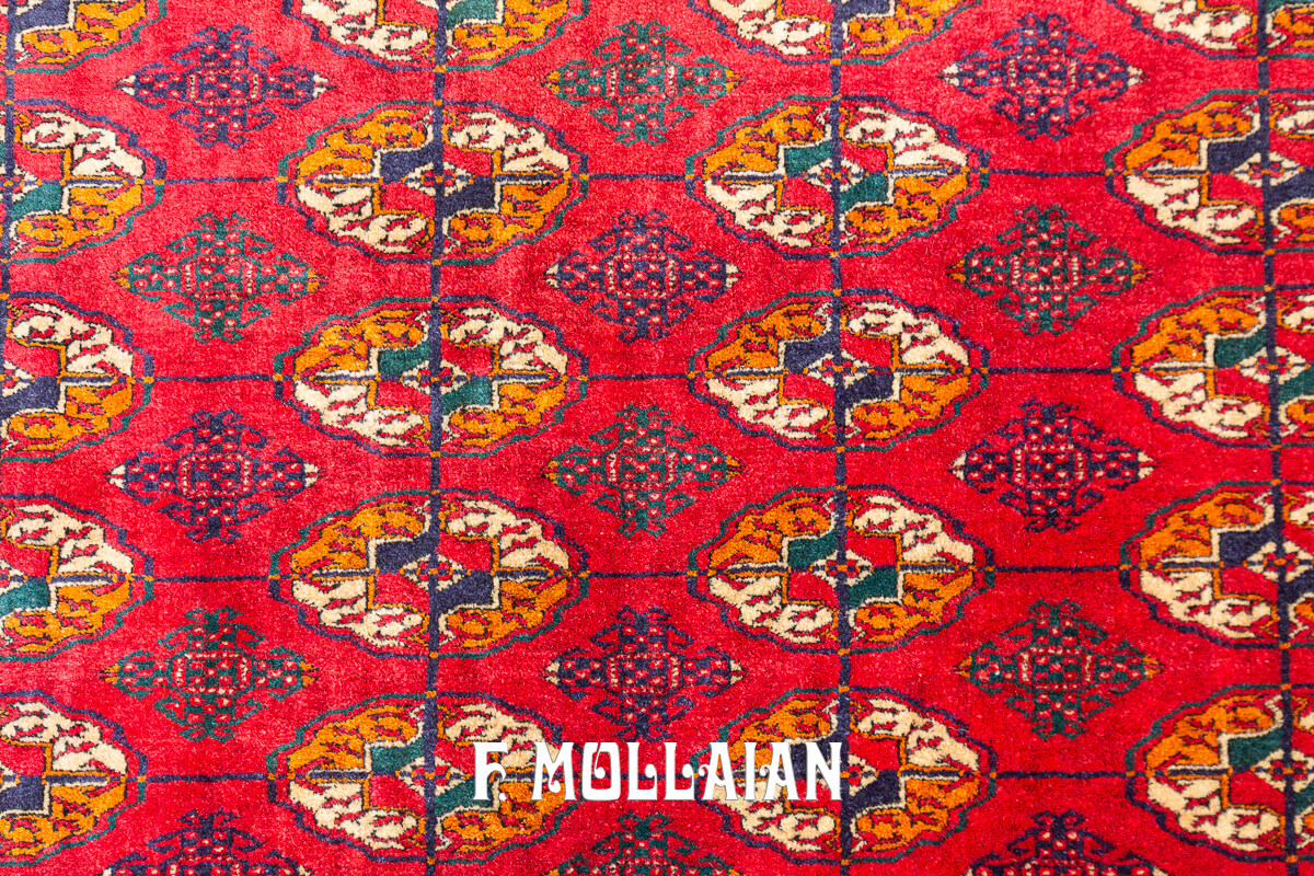 Bukhara Rug Elephant Foot Design Red Color Field (205×152 cm)